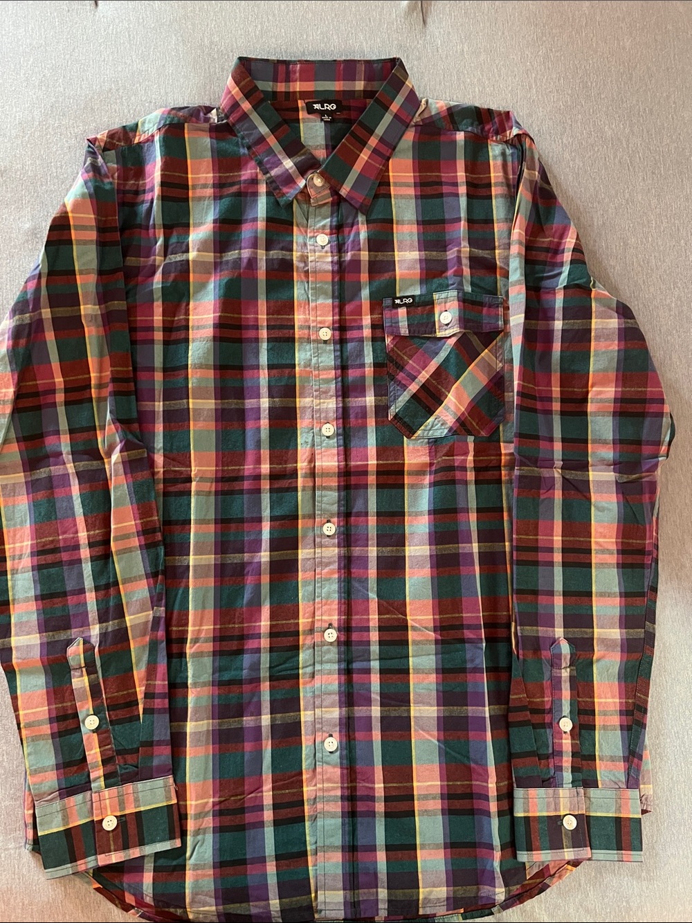 Lrg Multicolor Plaid Long-Sleeve Button-Down Shirt